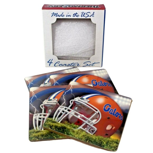 ThermoServ University of Florida Gators New 4 Drink Coaster Set - Picture 1 of 5
